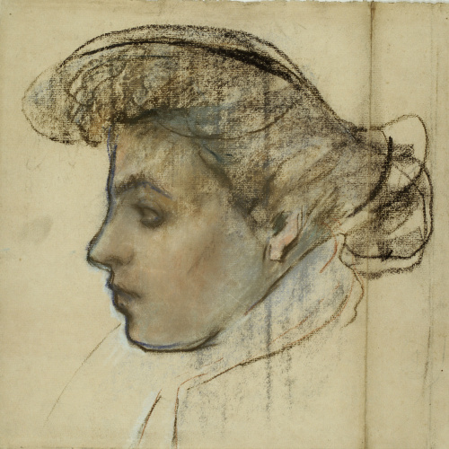 image for: Juli González - Profil de jeune fille au chignon (Perfil de noia amb castanya) - Cap a 1900-1904