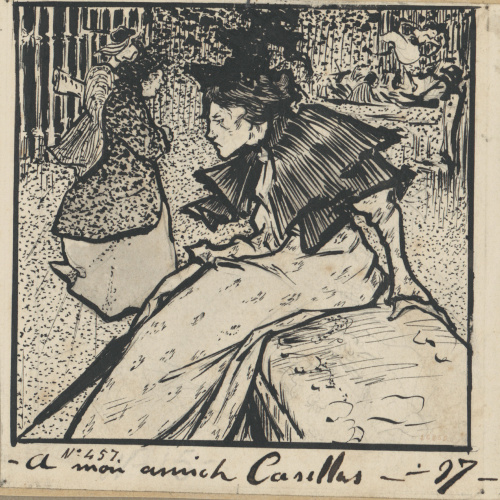 Lluís Bonnín - Dones en un parc - 1897 image for: Lluís Bonnín - Dones en un parc - 1897
