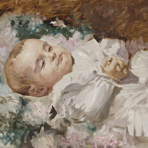 image for: Antoni Caba - L&#039;albat Josep Maria Brusi en el seu llit de mort - 1882