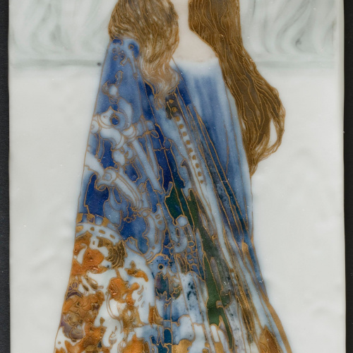 image for: Antoni Serra - Placa decorativa amb figura femenina - 1901-1907