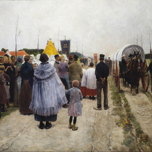 image for: Frans van Leemputten - Camperols esperant el retorn dels pelegrins - 1892