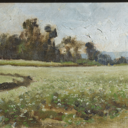 image for: Joaquim Vayreda - Camp de fajol (apunt) - Cap a 1888
