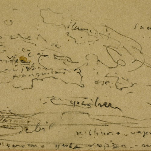 image for: Ramon Martí i Alsina - Croquis de celatge - Cap a 1865-1870
