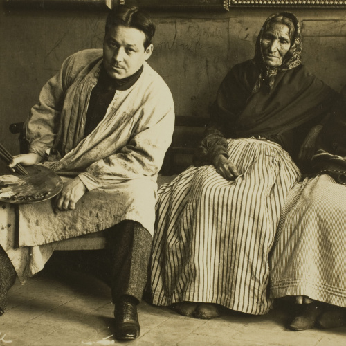 image for: Francesc Serra Dimas - Retrat del pintor Isidre Nonell al seu taller - 1904