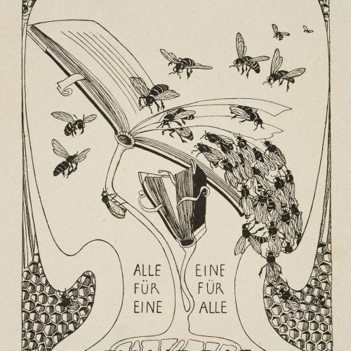 image for: Mathilde Ade - Maurice Maeterlinck ex-libris - Cap a 1902