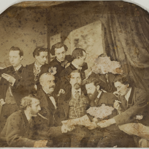 image for: Napoleón. Establecimiento de daguerrotipo y fotografía. Barcelona - Retrat de grup - 1863