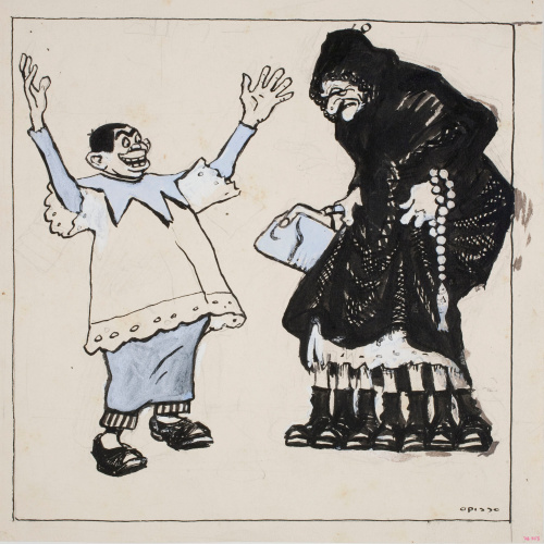 image for: Ricard Opisso - Sàtira de la quaresma - Cap a 1900