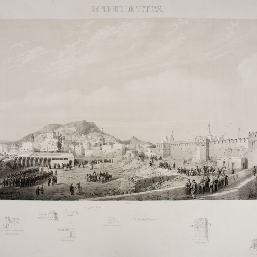 image for: José Vallejo - Interior de Tetuan (Atlas histórico y topográfico de la guerra de África, 9) - 1860