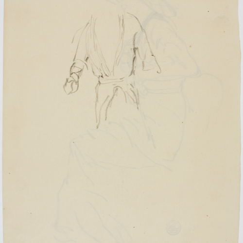 image for: Francesc Xavier Gosé - Dama asseguda (anvers) / Croquis de figura (revers) - Cap a 1906 -1909 [1]