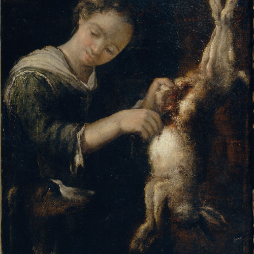 image for: Felice Boselli - Noia espellant una llebre - Cap a 1700