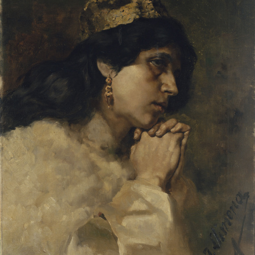 image for: Joan Llimona - Bust de dona - Cap a 1880-1885