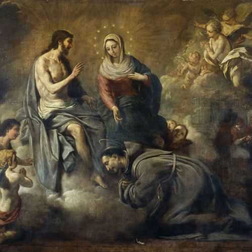image for: Antoni Viladomat - Jesús concedeix a sant Francesc la indulgència de la Porciúncula - Cap a 1729-1733