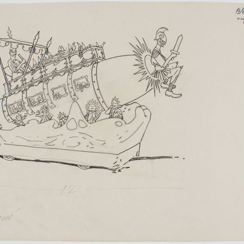 image for: Francesc Xavier Gosé - Carnaval de Niça. Char «De la terre á Mars» - Cap a 1904