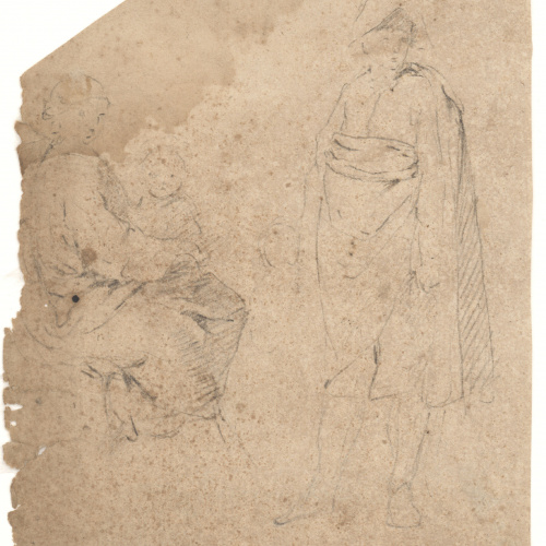image for: Antoni Viladomat - Estudi de figures - Cap a 1720-1755
