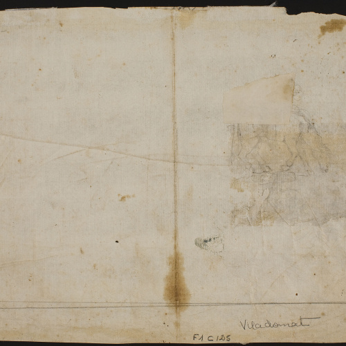 image for: Antoni Viladomat - Vista urbana amb figures (anvers) / Apunt de cavalls (revers) - Cap a 1720-1755 [1]