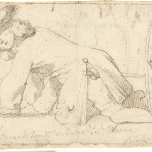 image for: Antoni Viladomat - Estudi per a un exvot - Cap a 1720-1755