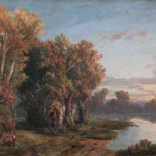 image for: Lluís Rigalt - Paisatge amb riu - 1867