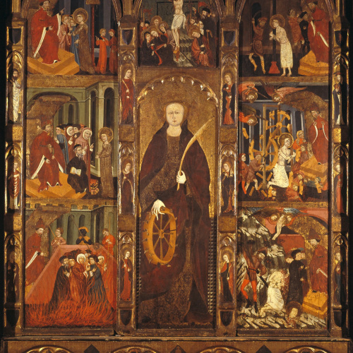 image for: Mestre de Castellbò - Retaule de santa Caterina i sant Eloi - Cap a 1400