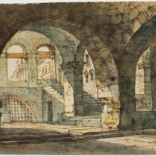 image for: Lluís Rigalt - Presó (escenografia) - Cap a 1850-1860