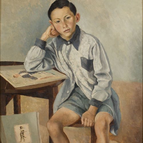 image for: Xavier Nogués - Noi amb bata blava - 1940
