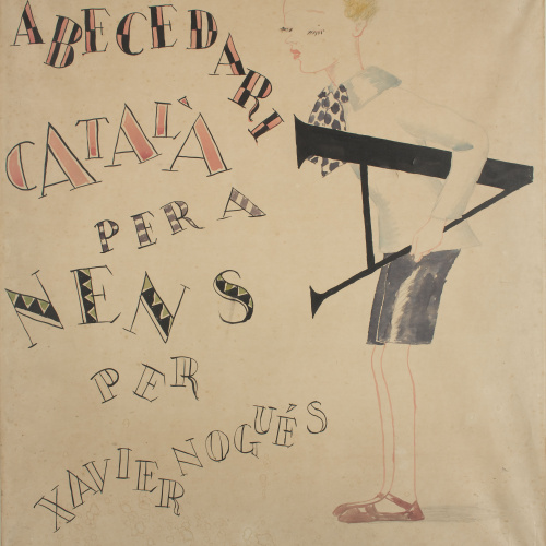 Xavier Nogués - Estudi per al cartell «Abecedari català per a nens» - 1920 image for: Xavier Nogués - Estudi per al cartell «Abecedari català per a nens» - 1920