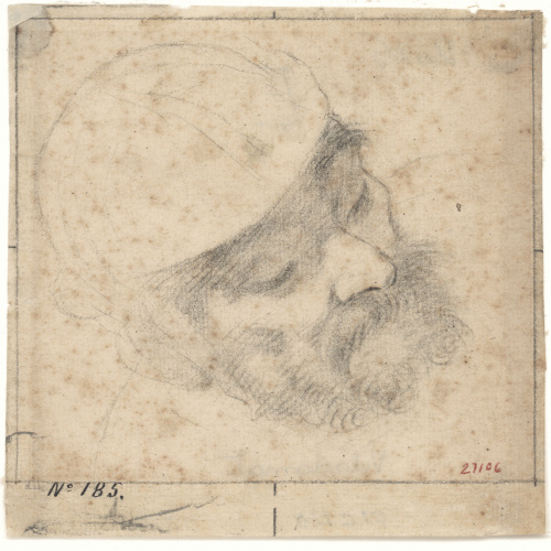 image for: Antoni Viladomat - Estudi per al quadre «Jesús troba la seva mare (quarta estació del Viacrucis)» de la capella dels Dolors de la basílica de Santa Maria de Mataró - Cap a 1727-1729