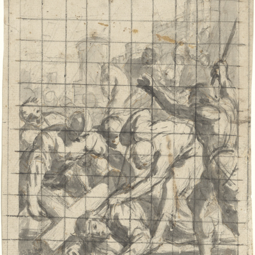 image for: Antoni Viladomat - Estudi per al quadre «Tercera caiguda de Jesús (novena estació del Viacrucis)» de la capella dels Dolors de la basílica de Santa Maria de Mataró - Cap a 1727-1729