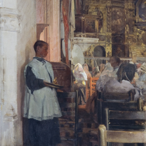 image for: Fèlix Mestres - Interior d&#039;església - 1895