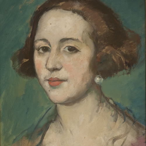 Ricard Canals - Retrat d'Isabel Escalada - Cap a 1928 image for: Ricard Canals - Retrat d'Isabel Escalada - Cap a 1928