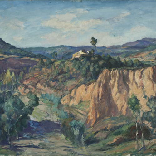 image for: Ricard Canals - Paisatge amb torrent (Piera) - Cap a 1920