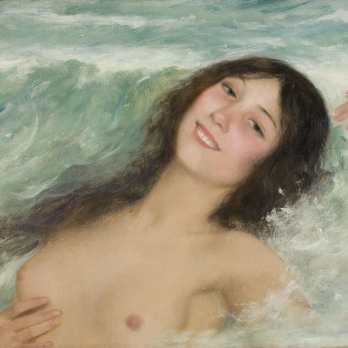 image for: Joan Brull - Bust femení nu entre les onades - Cap a 1896-1911