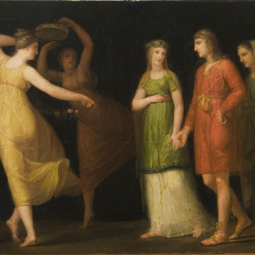 image for: Josep Bernat Flaugier - Seguici nupcial amb l&#039;estàtua d&#039;Himeneu - Cap a 1800-1810