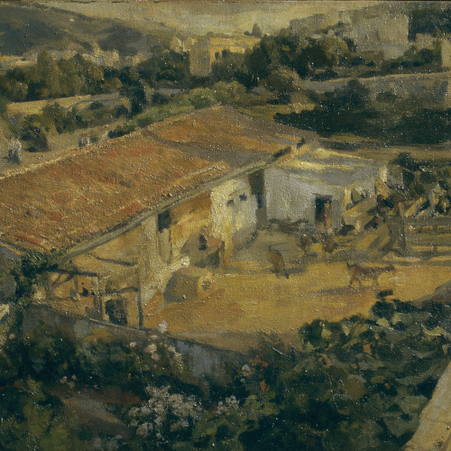 image for: Francesc Gimeno - Corral amb cabres - Barcelona, cap a 1889-1899