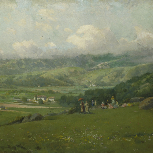 image for: Josep Berga Boix - Paisatge amb figures - 1894