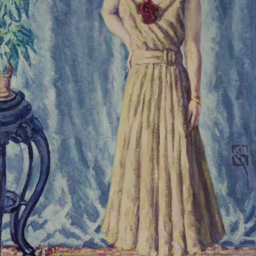 image for: Guillem Bergnes - Retrat de Magdalena Oliver - Cap a 1952-1953