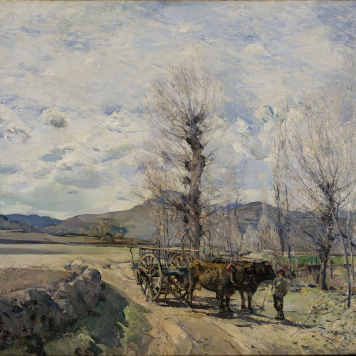image for: Ignasi Mallol - Paisatge amb carreta de bous - Cap a 1926