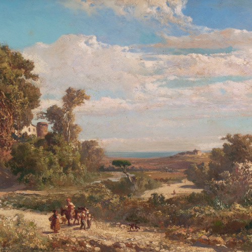 image for: Ramon Martí i Alsina - Paisatge d&#039;estiu - 1861