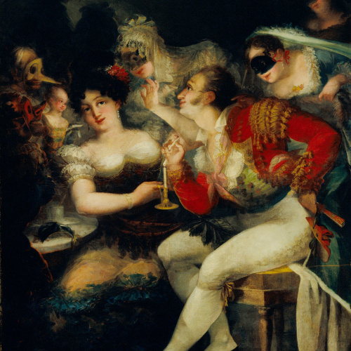 image for: Salvador Mayol - Un cafè durant el Carnestoltes - Cap a 1824-1825
