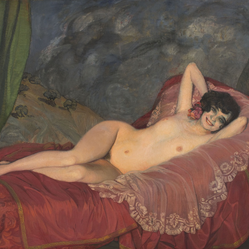 image for: Ignacio Zuloaga - Nu vermell - Cap a 1922