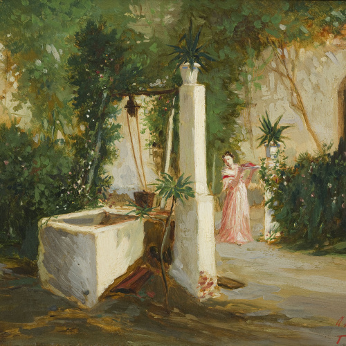image for: Tomàs Padró - Hort amb pou - 1876