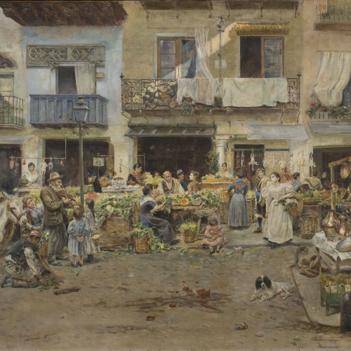 image for: Joaquín Pallarés - Mercat a Saragossa - Cap a 1896