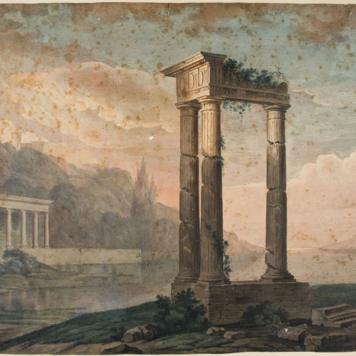 image for: Francesc Jubany - Ruïnes romanes - Cap a 1820-1840