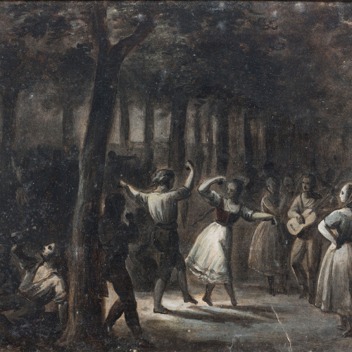 image for: Francesc Jubany - Ball de carnestoltes en un bosc - Cap a 1840-1850
