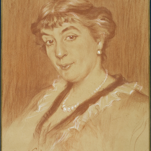 image for: Lluïsa Vidal - Retrat de Carme de Castellví d&#039;Armet, comtessa de Carlet i del Castellà - Cap a 1914