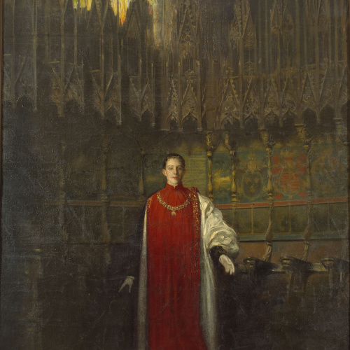 image for: Ramon Casas - Retrat del rei Alfons XIII - Cap a 1908
