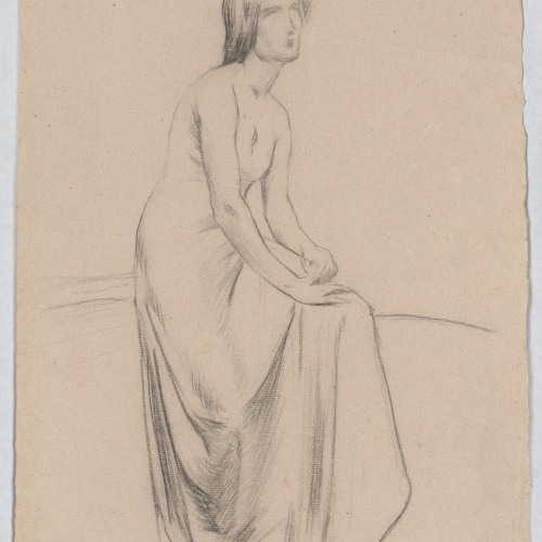 image for: Josep Llimona - Estudi per a l&#039;escultura funerària «Resignació» (panteó Ciuró, Granollers) - Cap a 1902