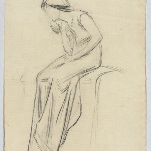 image for: Josep Llimona - Estudi per a l'escultura funerària «Record dels morts» (panteó Mundet, Arenys de Mar) - Cap a 1901