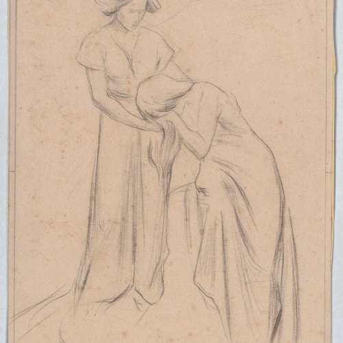 image for: Josep Llimona - Estudi per a l'escultura funerària «La fe consolant el dolor» (panteó Maristany, el Masnou) - Cap a 1901