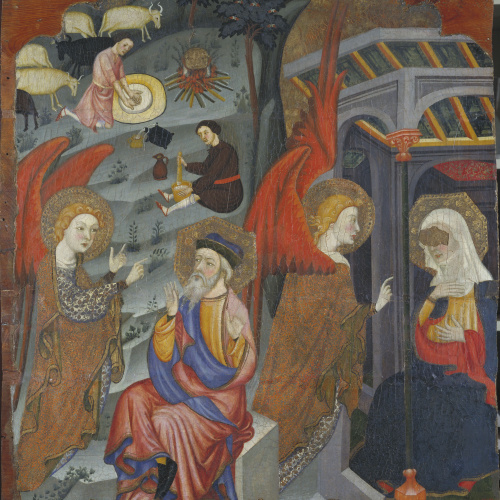 image for: Mestre de Cinctorres - Anunci a sant Joaquim i santa Anna - Cap a 1400