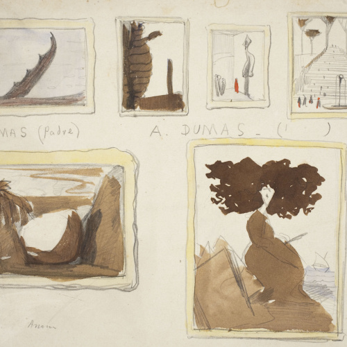 image for: Modest Urgell - Caricatures de quadres - Cap a 1872-1878